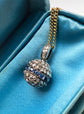 19TH CENTURY DIAMOND & SAPPHIRE ORB PENDANT