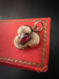 VICTORIAN 9CT GOLD & GARNET TREFOIL CLOVER PENDANT