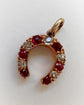 ANTIQUE DIAMOND & RUBY HORSESHOE PENDANT