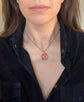 LARGE QUEEN ANNE PEACH PASTE DROP PENDANT