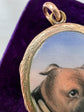 VICTORIAN PAINTED DOG LOCKET