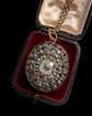 19TH CENTURY OVAL PASTE & SILVER GILT PENDANT