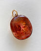 LARGE QUEEN ANNE PEACH PASTE DROP PENDANT