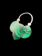 VICTORIAN MALACHITE & SILVER PADLOCK PENDANT