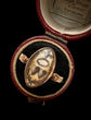 GEORGIAN DOVE & DOUBLE HEART NAVETTE SEPIA RING