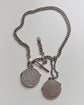 FRENCH VINTAGE SILVER COIN MANICURE SET WITH CHAIN