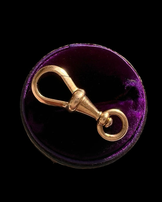 ANTIQUE 14CT GOLD DOG CLIP