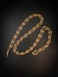 18CT FRENCH SAUTOIR FANCY LINK GAURD CHAIN