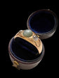 CATS EYE CHRYSOBERYL & OLD CUT DIAMOND GYPSY RING