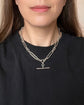 ANTIQUE CHUNKY SILVER PAPERCLIP ALBERT CHAIN