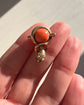 VICTORIAN CORAL & 9CT GOLD SNAKE PENDANT