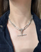 VICTORIAN SUPER CHUNKY SILVER PAPERCLIP ALBERT CHAIN