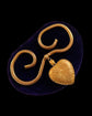 HUGE VICTORIAN PINCHBECK HEART PENDANT & SNAKE CHAIN