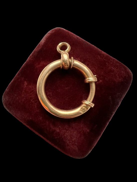 LARGE 18CT GOLD VICTORIAN BOLT RING