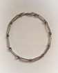 ANTIQUE SILVER PAPERCLIP & LOVERS KNOT CHAIN