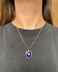 ANTIQUE DIAMOND & ENAMEL HEART PENDANT