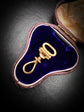 LARGE FRENCH 18CT GOLD ANTIQUE DOG CLIP / BAIL