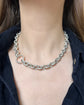 ANTIQUE CHUNKY SILVER CABLE LINK CHAIN