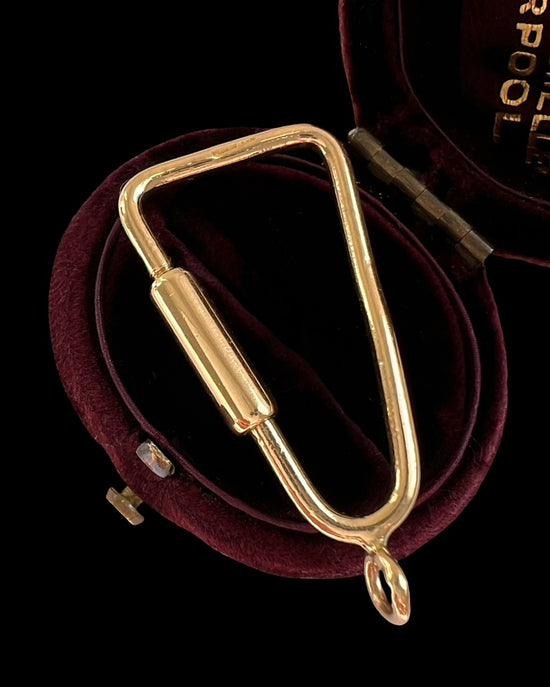 VINTAGE 18CT GOLD CARABINER CONNECTOR