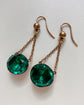 EARLY 19TH CENTURY GREEN PASTE EARRINGS