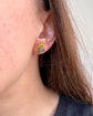 VICTORIAN DIAMOND & ENAMEL COCKATOO SINGLE EARRING