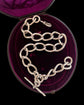 HUGE VICTORIAN TWIST OPEN CURB SILVER ALBERT CHAIN