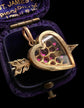 VICTORIAN RUBY & DIAMOND ‘ARROW THROUGH THE HEART’ LOCKET