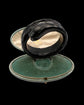 VICTORIAN CHUNKY WHITBY JET SNAKE BANGLE
