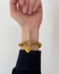 GEORGIAN PINCHBECK HEART PADLOCK BRACELET