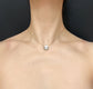 VICTORIAN CARVED MOONSTONE & DIAMOND DOG NECKLACE