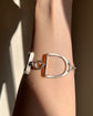VINTAGE FRENCH SILVER LARGE STIRRUP BRACELET