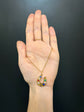 VICTORIAN 18CT GOLD & MULTICOLOUR PASTE HORSESHOE PENDANT