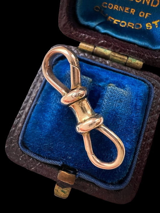 VICTORIAN 9CT GOLD DOUBLE DOG CLIP