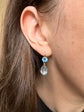 EARLY 19TH CENTURY LIGHT BLUE PASTE DOUBLE DROP EARRINGS