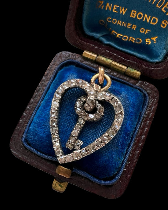 19TH CENTURY ‘KEY TO MY HEART’ DIAMOND PENDANT
