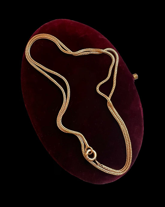 19TH CENTURY 18CT GOLD FINE FOXTAIL CHAIN