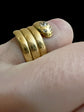 VICTORIAN 18CT GOLD & DIAMOND COILED SNAKE RING