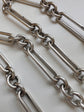 VICTORIAN CHUNKY SILVER PAPERCLIP CHAIN WITH REMOVABLE T-BAR