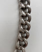 ANTIQUE CHUNKY SILVER CURB ALBERT CHAIN