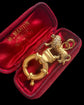 ANTIQUE 9CT GOLD LION BOLT RING