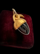 MID 19TH CENTURY GARNET & HIGH CARAT GOLD ACORN PENDANT