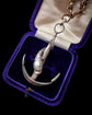 VINTAGE LARGE SILVER ANCHOR & FISH PENDANT