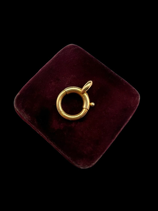 VICTORIAN 18CT GOLD MEDIUM SIZE SPRING BOLT RING