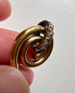 VICTORIAN 18CT GOLD & DIAMOND SWIRL PENDANT