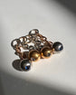 ANTIQUE 18CT GOLD & DIAMOND SPHERE CHAIN CHARM