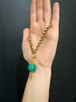 ETRUSCAN REVIVAL MALACHITE SPHERE PENDANT