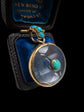 VICTORIAN GLASS LOCKET WITH TURQUOISE BAIL