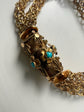 GEORGIAN 15CT BRACELET WIRH AN EXCEPTIONAL TURQUOISE SET CLASP