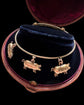 VICTORIAN 9CT GOLD LUCKY PIG BANGLE