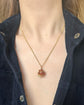 VICTORIAN 15CT GOLD COILED SNAKE & GOLDSTONE SPHERE PENDANT